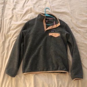 Small grey and pink Patagonia Fleece